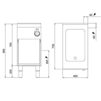 GGM Gastro Chảo Lật Điện - 4.8kW - 11.5L - 400mm