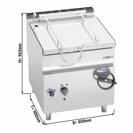 GGM Gastro Chảo Lật Điện - 65L - 9.6kW - Có Vòi Cấp Nước