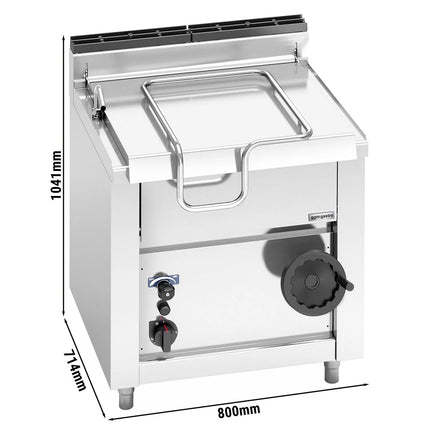 GGM Gastro Chảo Lật Gas - 45L - 14.5kW - Lật Thủ Công