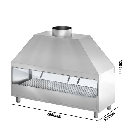 GGM Gastro Charcoal Chargrill - 2000mm