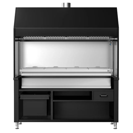 GGM Gastro Charcoal Grill - 1760mm - Black - 8 grill grates