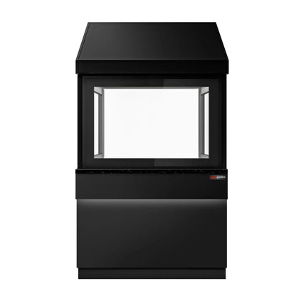 GGM Gastro Charcoal Grill TORONTO - 1100mm - Black Front - Black Granite Worktop - tempered glass front - 2 grill grates