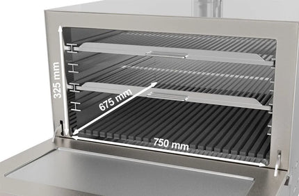 GGM Gastro Charcoal Oven - 890mm - Red