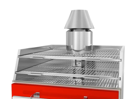 GGM Gastro Charcoal Oven - 920mm - with cabinet base - Red