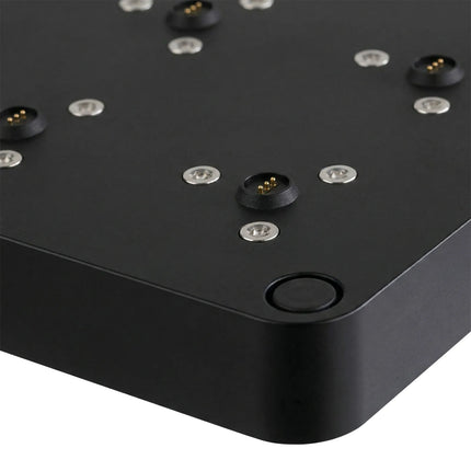 GGM Gastro Charging Station (12-way) - Stackable - ABS Plastic - 430x330x45mm - Black - incl. mains plug; 2 remote controls with batteries