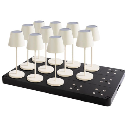 GGM Gastro Charging Station (15-way) - Stackable - ABS Plastic - 750x430x50mm - Black - incl. mains plug; 2 remotes with batteries