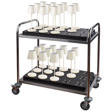 GGM Gastro Charging Station (15-way) - Stackable - ABS Plastic - 750x430x50mm - Black - incl. mains plug; 2 remotes with batteries