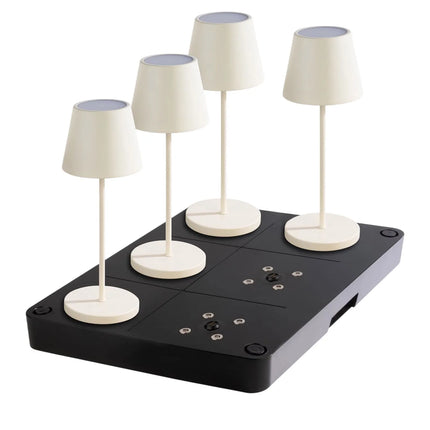 GGM Gastro Charging Station (6-way) - Stackable - ABS Plastic - 430x315x50mm - Black - incl. mains plug; 2 remote controls with batteries
