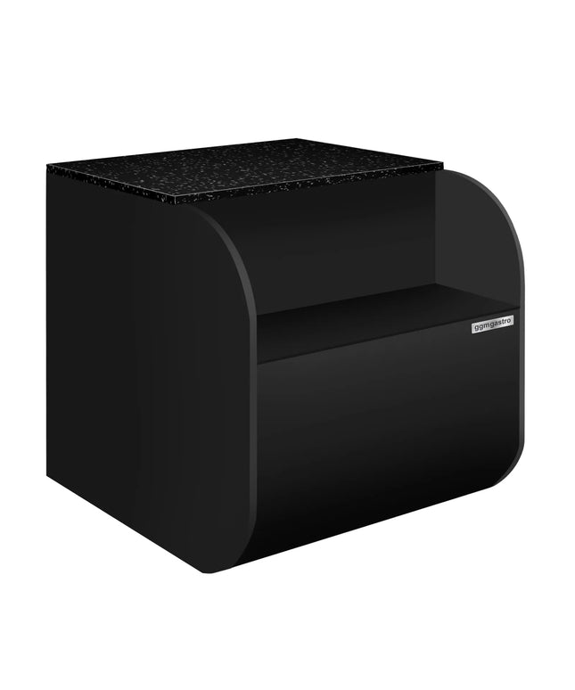 GGM Gastro Checkout Counter KUVA - 1100mm - Black front panel - Black granite worktop