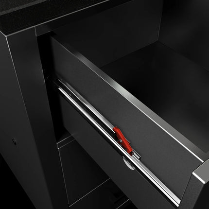 GGM Gastro Checkout Counter MADRID - 800mm - Black marble worktop - Matt black finish
