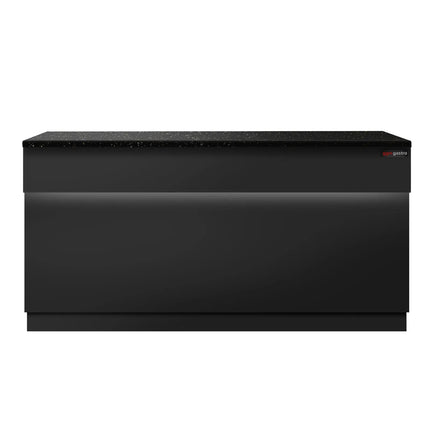 GGM Gastro Checkout Counter TORONTO - 1800mm - Black front panel - Black granite worktop - Matt black finish - Stainless steel body