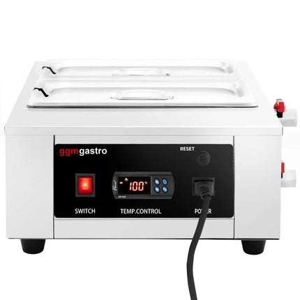 GGM Gastro Chocolate Melter - 2 x 1/3 GN - 1.5kW - incl. 2 lids & 2 x 1/3 GN pans