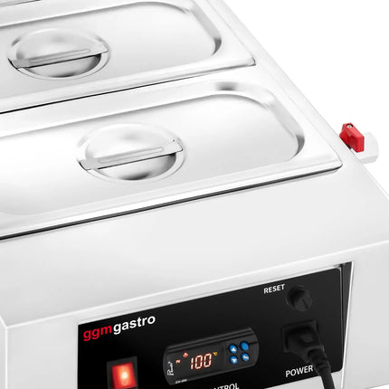 GGM Gastro Chocolate Melter - 2 x 1/3 GN - 1.5kW - incl. 2 lids & 2 x 1/3 GN pans