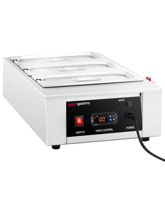 GGM Gastro Chocolate Melter - 3 x 1/3 GN - 1.5kW - incl. 3 lids & 3 x 1/3 GN pans