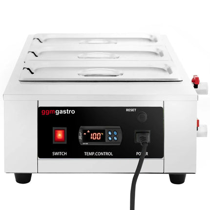 GGM Gastro Chocolate Melter - 3 x 1/3 GN - 1.5kW - incl. 3 lids & 3 x 1/3 GN pans