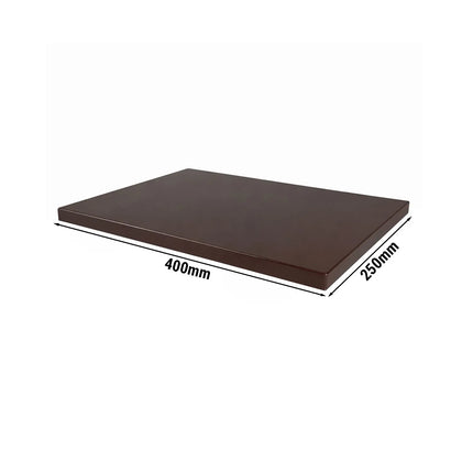 GGM Gastro Chopping Board - 250x400mm - Thickness: 20mm - HACCP-Compliant - HDPE - Brown