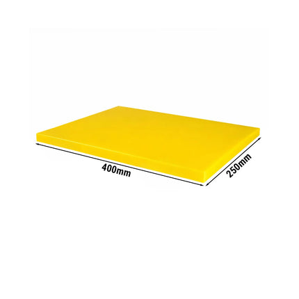 GGM Gastro Chopping Board - 250x400mm - Thickness: 20mm - HACCP-Compliant - HDPE - Yellow