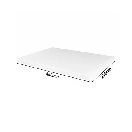 GGM Gastro Chopping Board - 250x400mm - Thickness: 20mm - HACCP-Compliant - HDPE - White