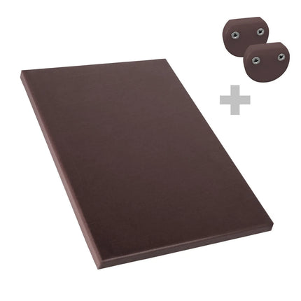 GGM Gastro Chopping Board - 250x400mm - Thickness: 20mm - HACCP-Compliant - HDPE - Brown