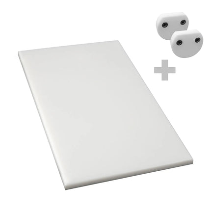 GGM Gastro Chopping Board - 250x400mm - Thickness: 20mm - HACCP-Compliant - HDPE - White