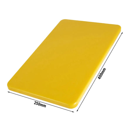GGM Gastro Chopping Board - 250x400mm - Thickness: 20mm - HACCP-Compliant - HDPE PE500 - Yellow