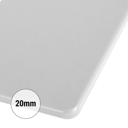 GGM Gastro Chopping Board - 250x400mm - Thickness: 20mm - HACCP-Compliant - PE500 - White