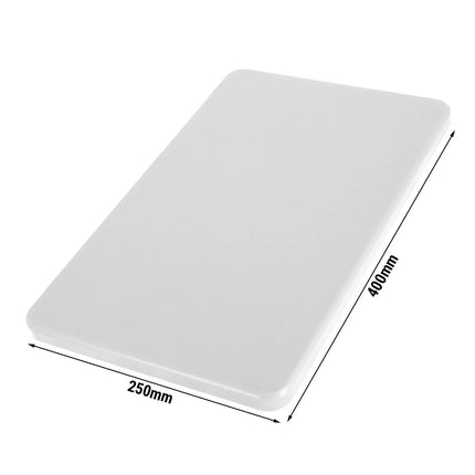 GGM Gastro Chopping Board - 250x400mm - Thickness: 20mm - HACCP-Compliant - PE500 - White