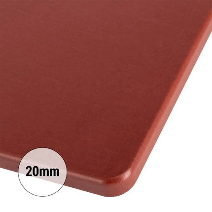GGM Gastro Chopping Board - 300x500mm - Thickness: 20mm - HACCP-Compliant - HDPE (PE500) - Brown