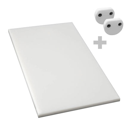 GGM Gastro Chopping Board - 300x500mm - Thickness: 20mm - HACCP-Compliant - HDPE - White