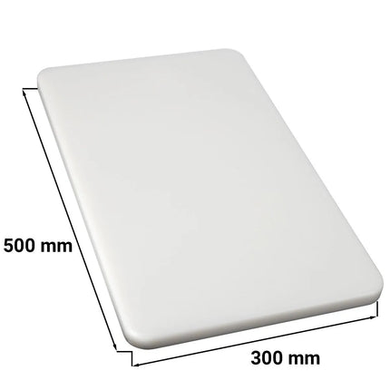 GGM Gastro Chopping Board - 300x500mm - Thickness: 20mm - HACCP-Compliant - HDPE (PE500) - White