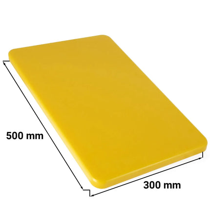 GGM Gastro Chopping Board - 300x500mm - Thickness: 20mm - HACCP-Compliant - HDPE (PE500) - Yellow