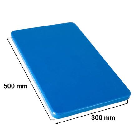 GGM Gastro Chopping Board - 300x500mm - Thickness: 20mm - HACCP-Compliant - HDPE (PE500) - Blue