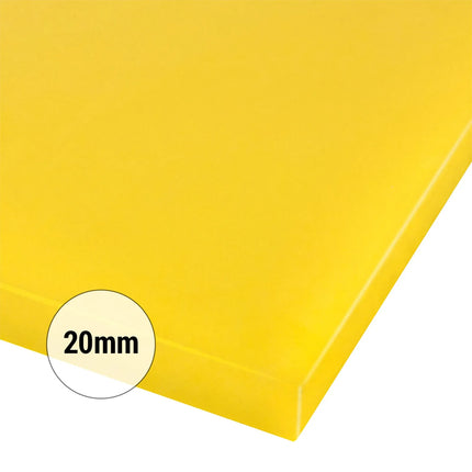 GGM Gastro Chopping Board - 300x500mm - Thickness: 20mm - HACCP-Compliant - HDPE - Yellow
