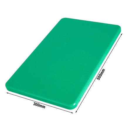 GGM Gastro Chopping Board - 300x500mm - Thickness: 20mm - HACCP-Compliant - HDPE (PE500) - Green