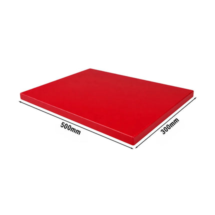 GGM Gastro Chopping Board - 300x500mm - Thickness: 20mm - HACCP-Compliant - Polyethylene - Red