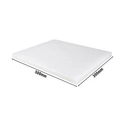 GGM Gastro Chopping Board - 300x500mm - Thickness: 20mm - HACCP-Compliant - Polyethylene - White