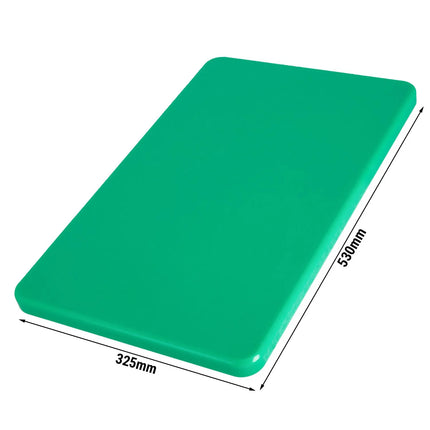 GGM Gastro Chopping Board - 325x530mm - Thickness: 20mm - HACCP-Compliant - HDPE (PE500) - Green