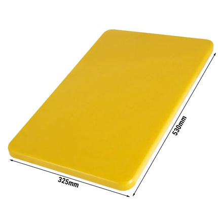 GGM Gastro Chopping Board - 325x530mm - Thickness: 20mm - HACCP-Compliant - HDPE (PE500) - Yellow