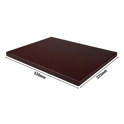 GGM Gastro Chopping Board - 325x530mm - Thickness: 20mm - HACCP-Compliant - Polyethylene - Brown