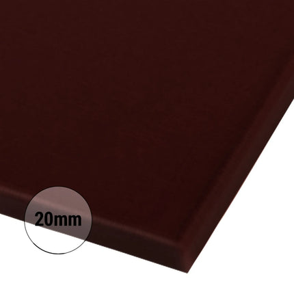 GGM Gastro Chopping Board - 325x530mm - Thickness: 20mm - HACCP-Compliant - Polyethylene - Brown