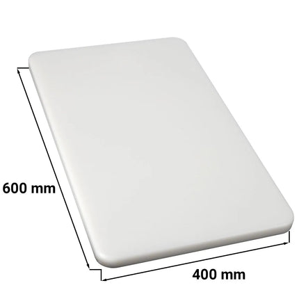 GGM Gastro Chopping Board - 400x600mm - Thickness: 20mm - HACCP-Compliant - HDPE (PE500) - White
