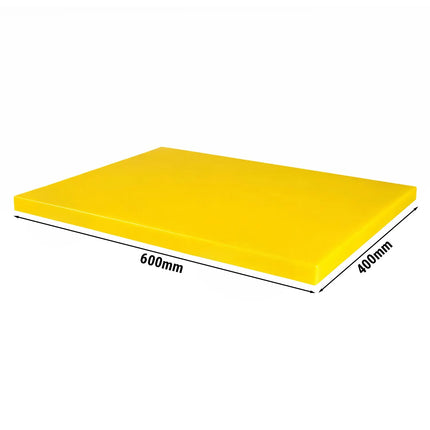 GGM Gastro Chopping Board - 600x400mm - Thickness: 20mm - HACCP-Compliant - HDPE - Yellow