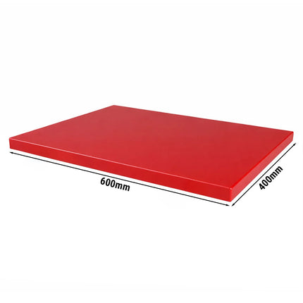 GGM Gastro Chopping Board - 600x400mm - Thickness: 20mm - HACCP-Compliant - HDPE - Red