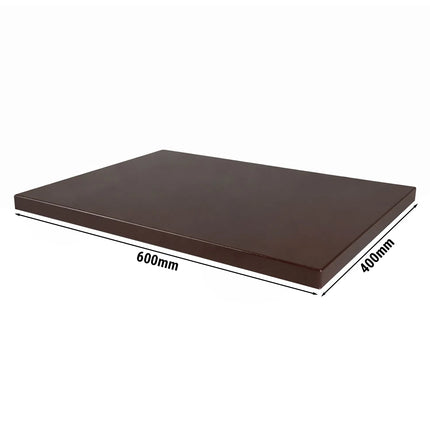 GGM Gastro Chopping Board - 600x400mm - Thickness: 20mm - HACCP-Compliant - HDPE - Brown