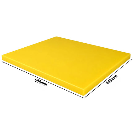 GGM Gastro Chopping Board - 600x400mm - Thickness: 20mm - HACCP-Compliant - HDPE - Yellow