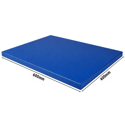 GGM Gastro Chopping Board - 600x400mm - Thickness: 20mm - HACCP-Compliant - HDPE - Blue