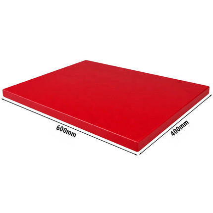 GGM Gastro Chopping Board - 600x400mm - Thickness: 20mm - HACCP-Compliant - HDPE - Red
