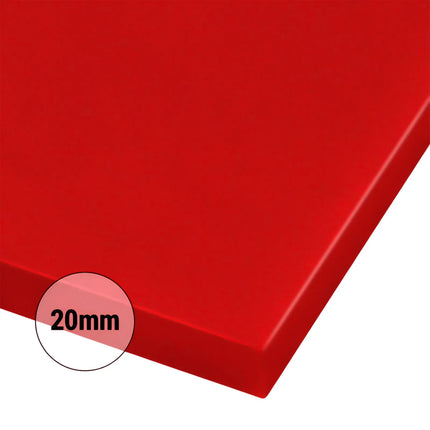 GGM Gastro Chopping Board - 600x400mm - Thickness: 20mm - HACCP-Compliant - HDPE - Red