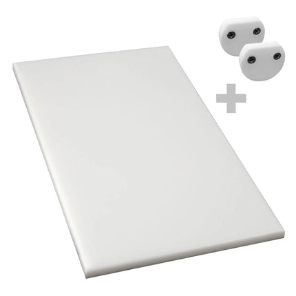 GGM Gastro Chopping Board - 600x400mm - Thickness: 20mm - HACCP-Compliant - HDPE - White