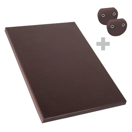 GGM Gastro Chopping Board - 600x400mm - Thickness: 20mm - HACCP-Compliant - HDPE - Brown